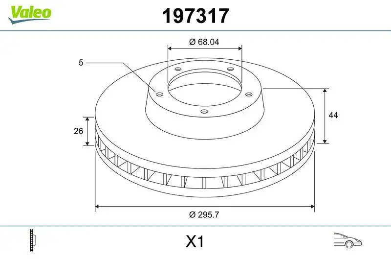 VALEO 197317 Ön Fren Diski