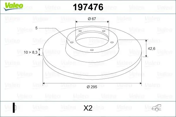 VALEO 197476 Arka Fren Diski A2464230712