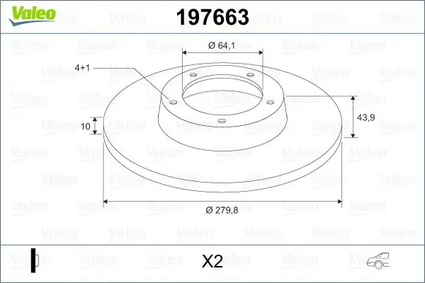 VALEO 197663 Arka Fren Diski 34216784389