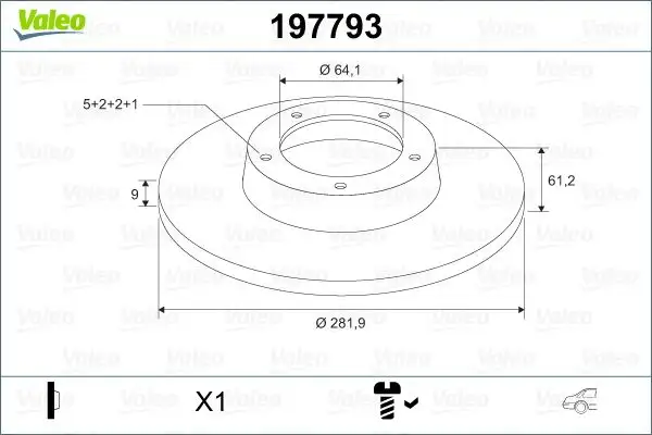 VALEO 197793 Arka Fren Diski 42510SZ3J00