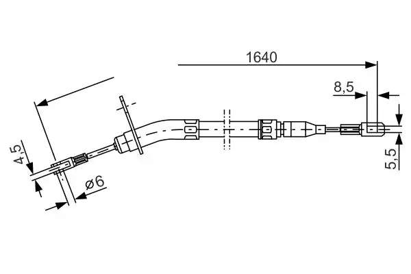 BOSCH 1987477011 El Fren Halatı (Arka Sol)