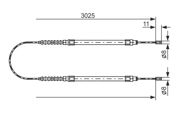 BOSCH 1987477113 El Fren Halatı (Arka) 4745G3