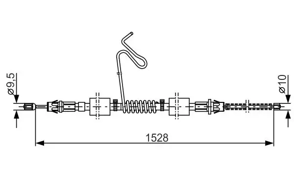 BOSCH 1987477178 El Fren Halatı (Arka Sol)