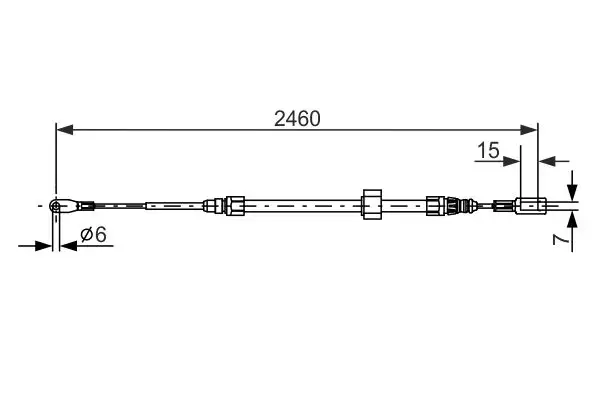 BOSCH 1987477855 El Fren Halatı (Ön) A9014202285