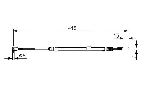BOSCH 1987477856 El Fren Halatı (Ön) A9014202785
