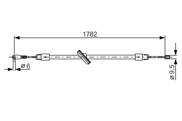 BOSCH 1987477902 El Fren Halatı (Ön) A1634200285