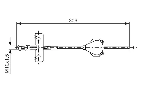 BOSCH 1987477990 El Fren Halatı (Ön) 1349905