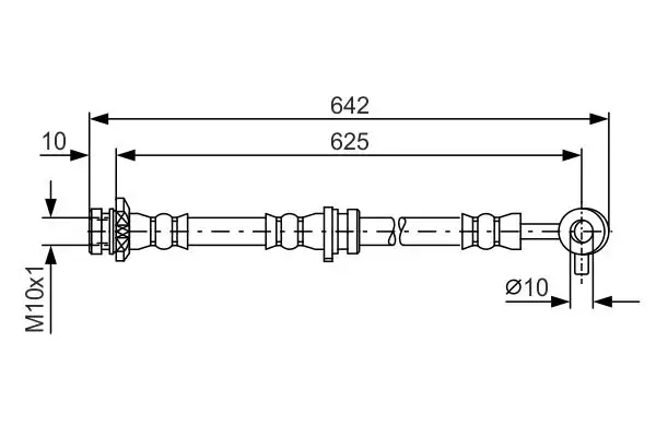 BOSCH 1987481572 Ön Fren Hortumu (Sol) 46210JG01B