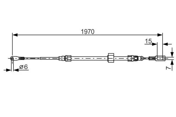 BOSCH 1987482131 El Fren Halatı (Ön) A9044200385