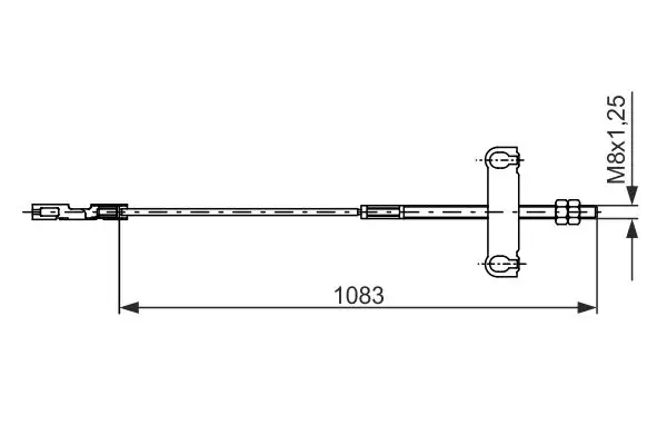 BOSCH 1987482194 El Fren Halatı (Ön) 4060871