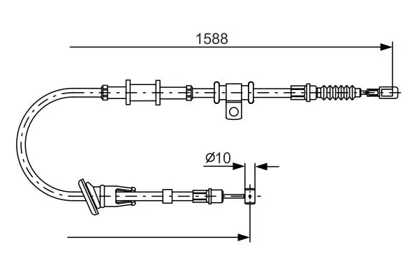 BOSCH 1987482245 El Fren Halatı (Arka Sol) MR914268