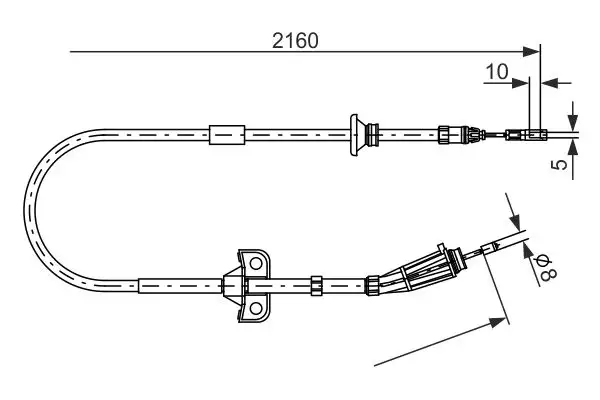 BOSCH 1987482284 El Fren Halatı (Arka) 30681684