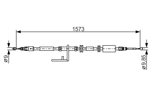 BOSCH 1987482313 El Fren Halatı (Arka Sağ) LR007496