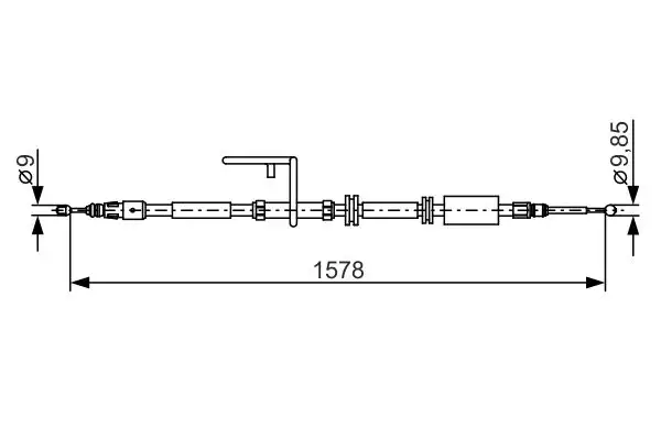 BOSCH 1987482314 El Fren Halatı (Arka) LR008807
