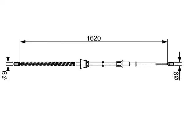 BOSCH 1987482448 El Fren Halatı (Arka) 1J0609721J
