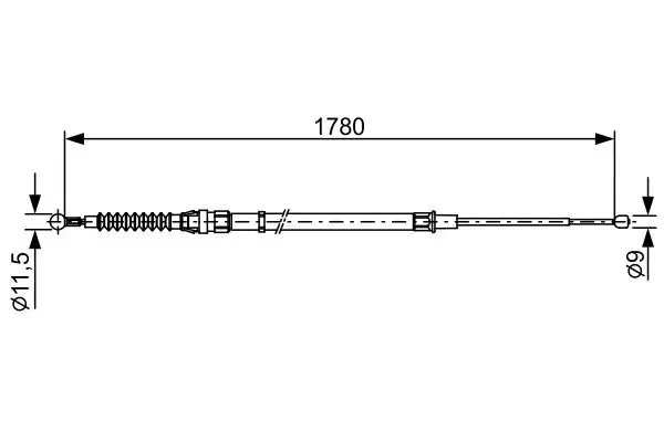BOSCH 1987482458 El Fren Halatı (Arka) 6R0609721E
