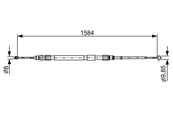 BOSCH 1987482491 El Fren Halatı (Arka) 34406792269