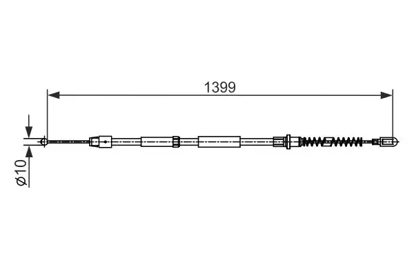 BOSCH 1987482539 El Fren Halatı (Arka) A9064207085