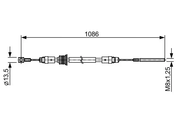 BOSCH 1987482547 El Fren Halatı (Orta) 364028595R