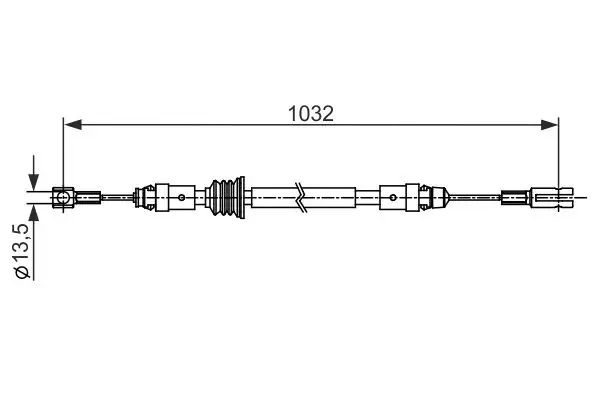 BOSCH 1987482548 El Fren Halatı (Orta) 364024124R