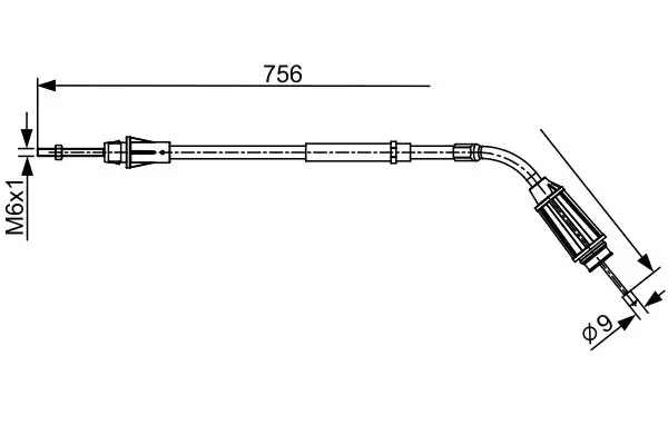BOSCH 1987482556 El Fren Halatı (Arka Sol) 31265831