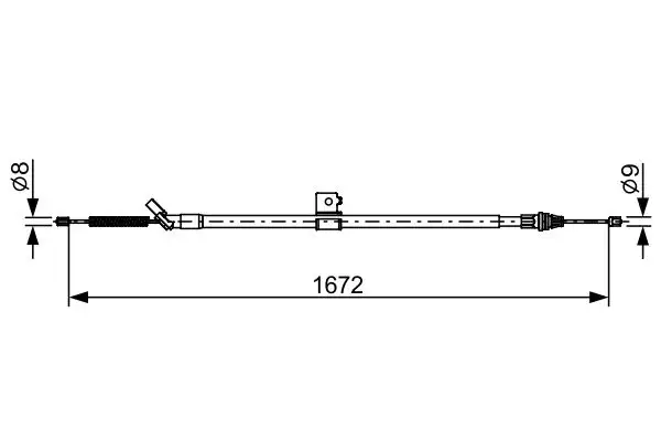 BOSCH 1987482630 El Fren Halatı (Arka) 365311KK0A