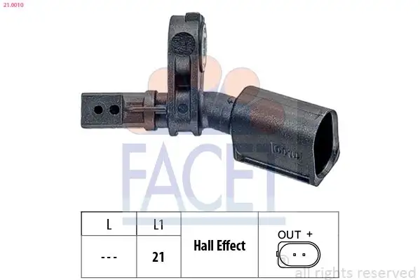 FACET 21.0010 ABS Hız Sensörü (Ön Sağ)