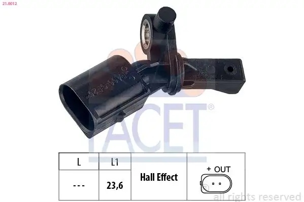 FACET 21.0012 ABS Hız Sensörü (Arka Sol)
