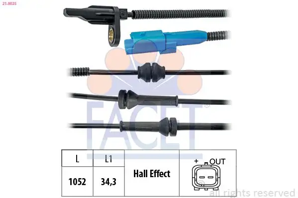 FACET 21.0025 ABS Hız Sensörü (Ön) 4545J9