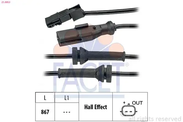 FACET 21.0053 ABS Hız Sensörü (Arka) 8200416683