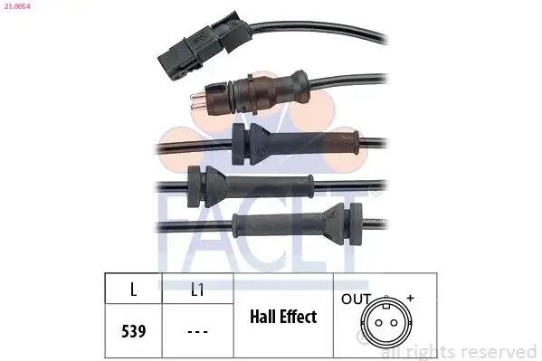 FACET 21.0054 ABS Hız Sensörü (Ön)