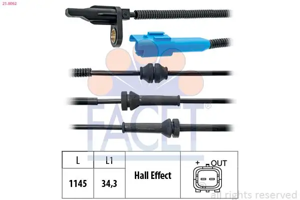 FACET 21.0062 ABS Hız Sensörü (Ön) 454597