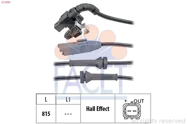 FACET 21.0063 ABS Hız Sensörü (Arka) 4545L0