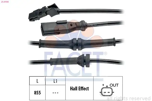 FACET 21.0104 ABS Hız Sensörü (Arka) 479006271R