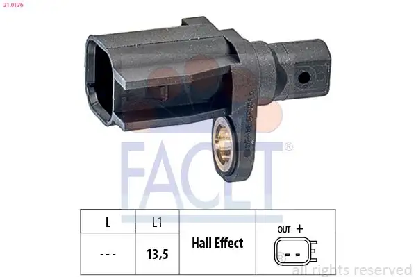 FACET 21.0136 ABS Hız Sensörü (Arka)