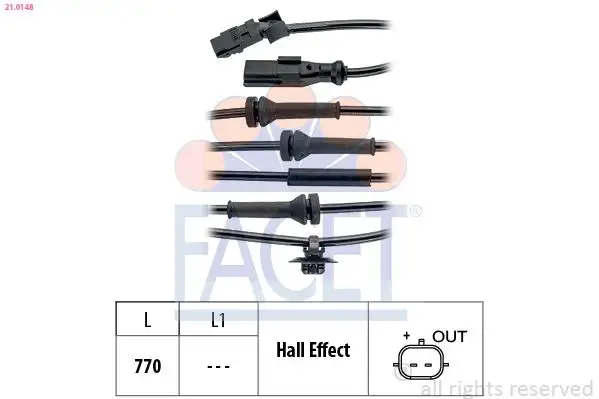 FACET 21.0148 ABS Hız Sensörü (Ön)