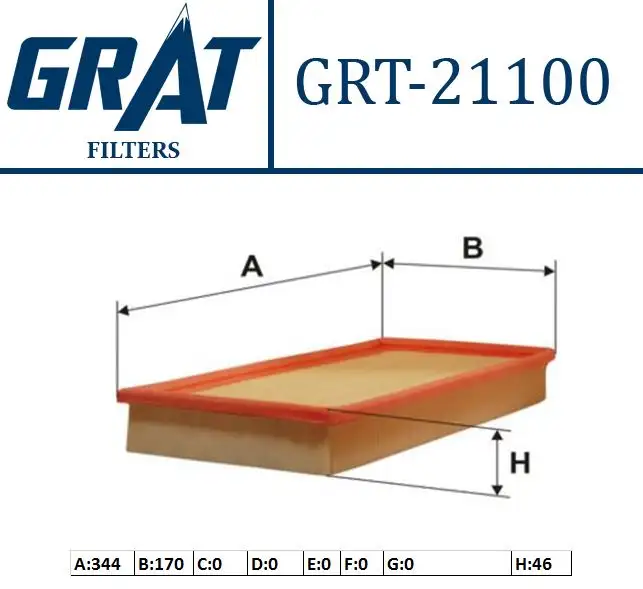 GRAT 21100 Hava Filtresi MR127077