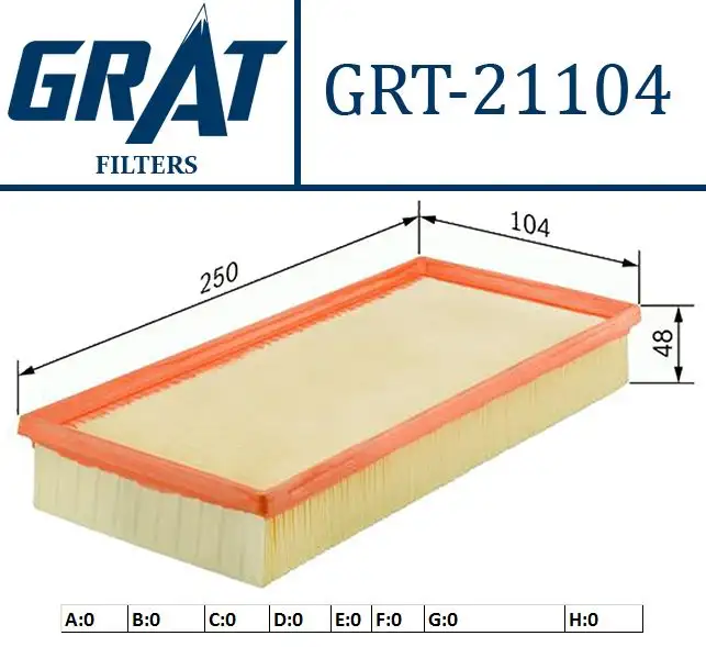 GRAT 21104 Hava Filtresi 1500A045