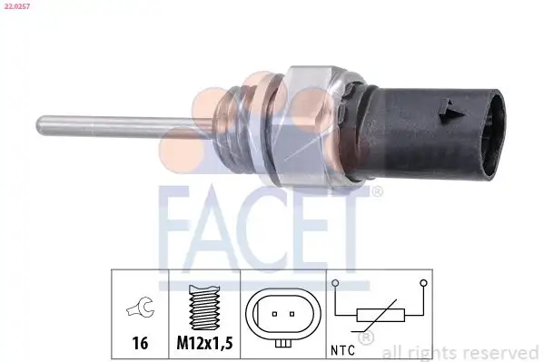FACET 22.0257 Egzoz Sıcaklık Sensörü