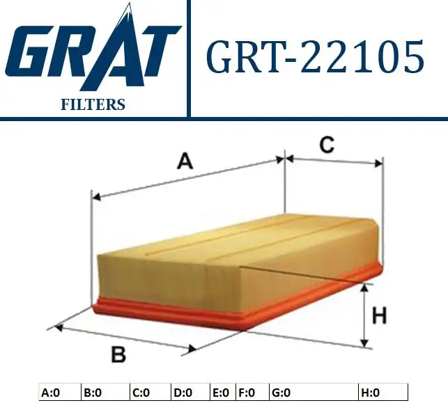 GRAT 22105 Hava Filtresi A6110940004