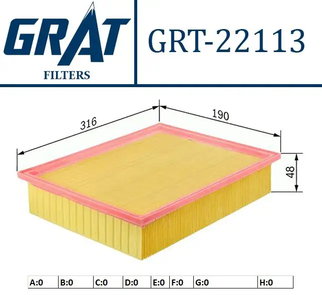 GRAT 22113 Hava Filtresi 1120940104