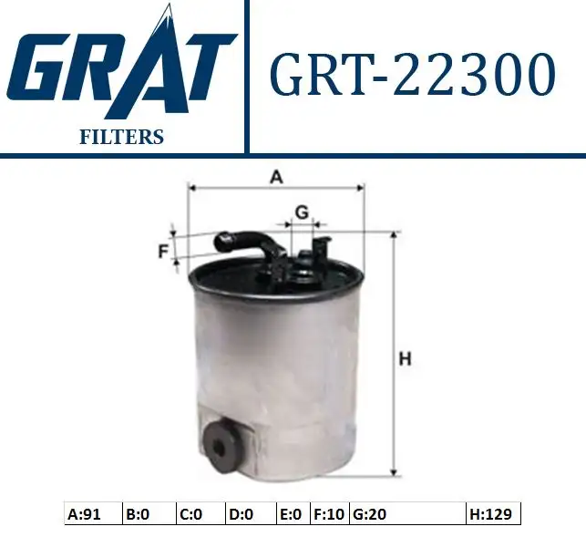 GRAT 22300 Yakıt Filtresi 6420920101