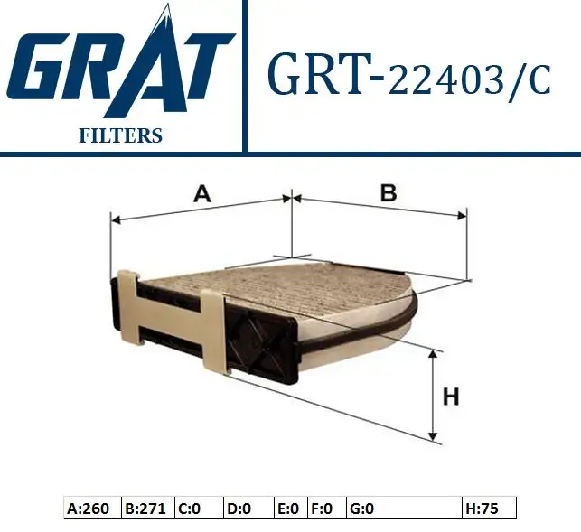 GRAT 22403C Polen Filtresi (Karbonlu) 2048300018