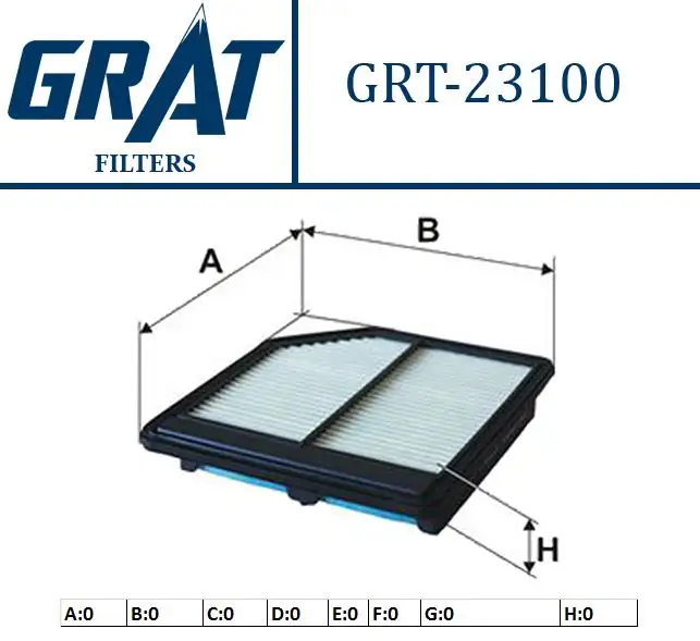 GRAT 23100 Hava Filtresi 17220RNAA00