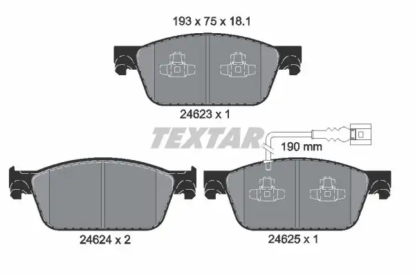TEXTAR 2462301 Ön Fren Balatası