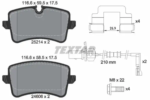 TEXTAR 2521403 Arka Fren Balatası
