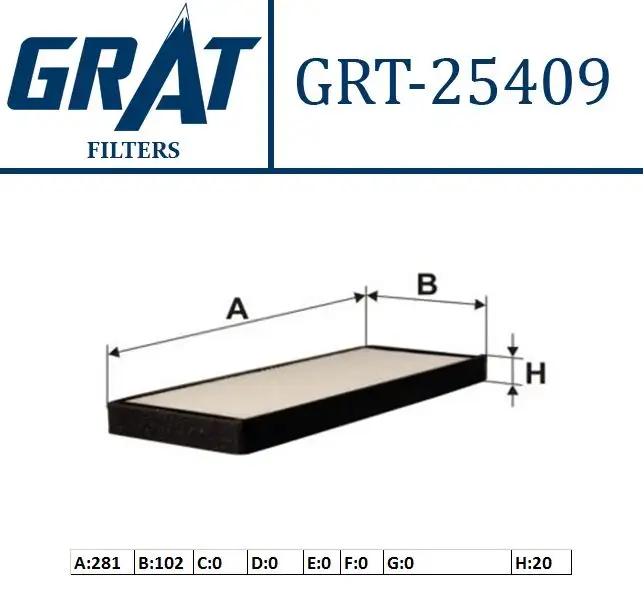 GRAT 25409 Polen Filtresi 96331028