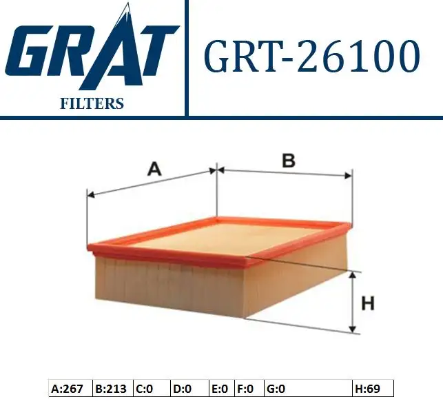 GRAT 26100 Hava Filtresi 06C133843