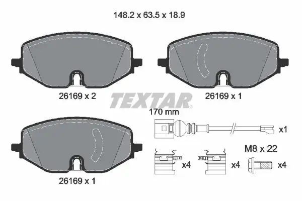 TEXTAR 2616901 Ön Fren Balatası