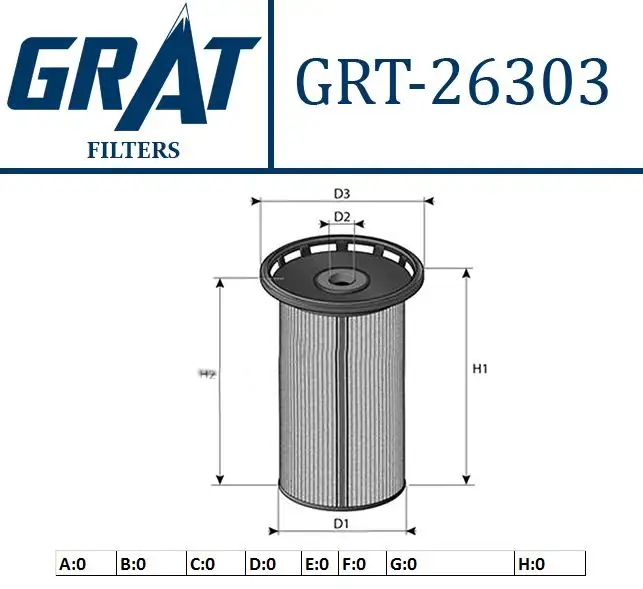 GRAT 26303 Yakıt Filtresi 7N0127177